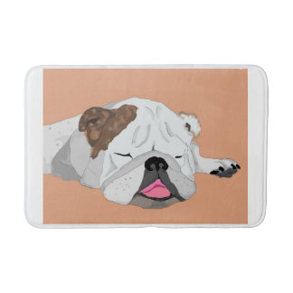 bulldog bath mat