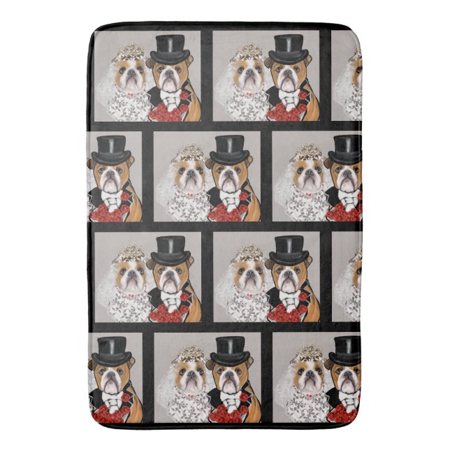 Bulldog            bath mat (Front Vertical)