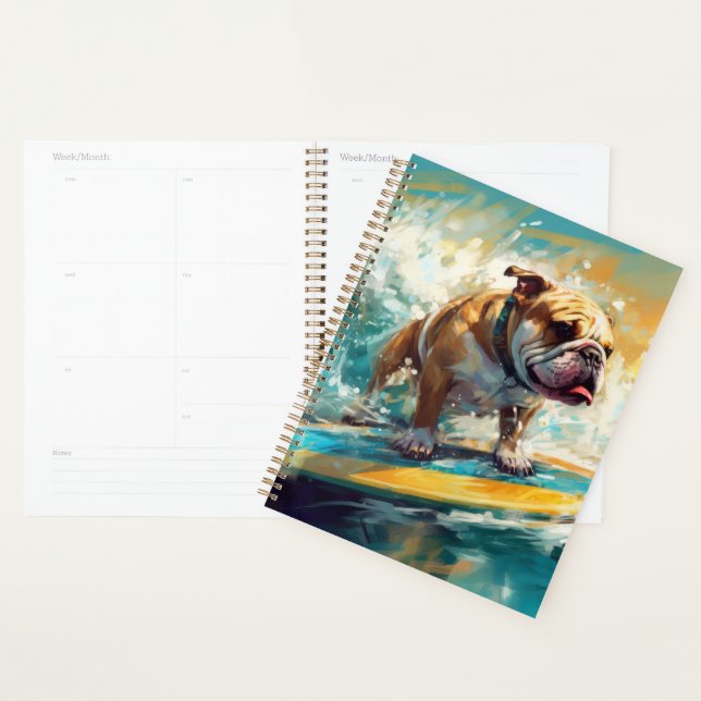Bulldog Beach Surfing Painting Planner (Display)