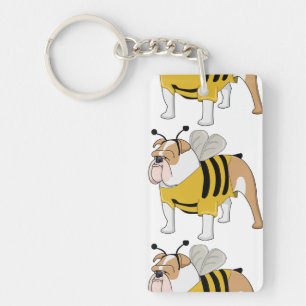 bulldog bee keychain