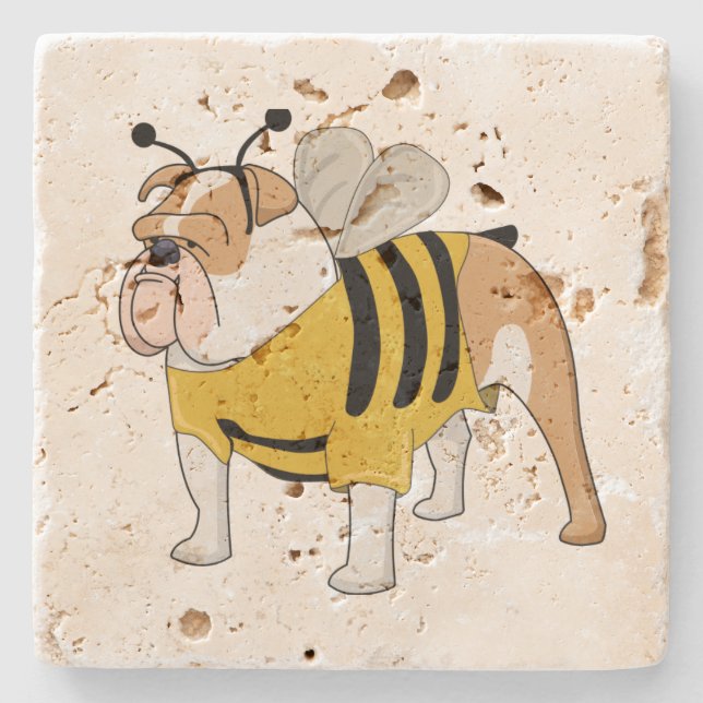 bulldog bee stone coaster (Front)