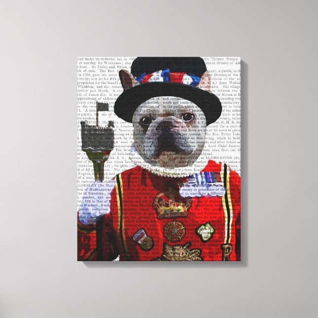 Bulldog Beefeater Canvas Print (Front)