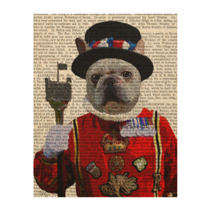 Bulldog Beefeater Wood Wall Decor