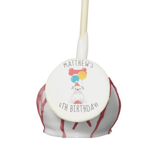 Bulldog Birthday Party Cake Pops