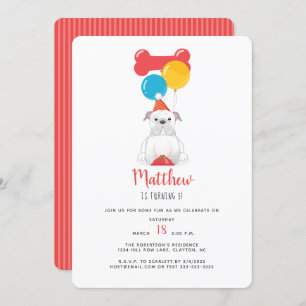 Bulldog Birthday Party Invitation