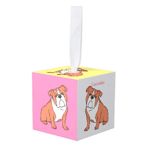 Bulldog Breed Thunder_Cove Cube Ornament