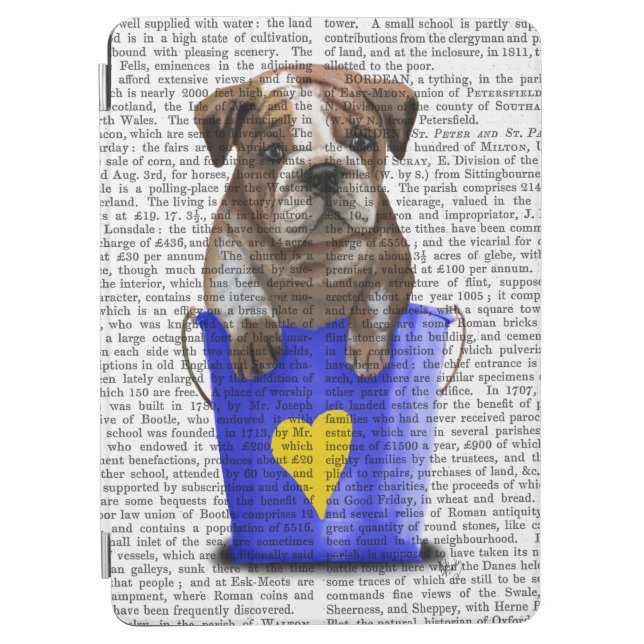 Bulldog Bucket Of Love Blue iPad Air Cover (Front)