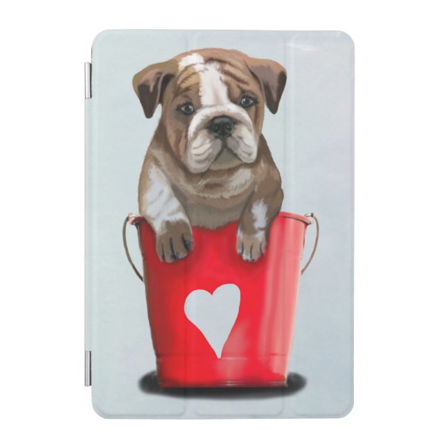 Bulldog Bucket Of Love Red 2 iPad Mini Cover (Front)