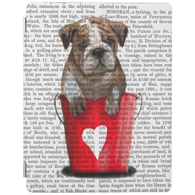 Bulldog Bucket Of Love Red iPad Air Cover (Front)