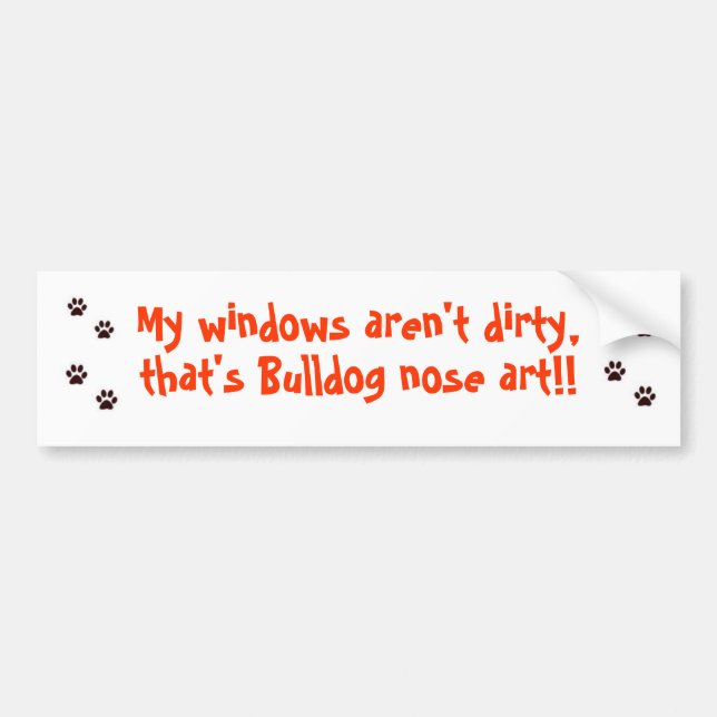 Bulldog Bumper Sticker (Front)