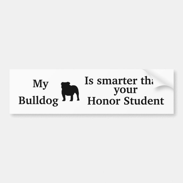 Bulldog Bumper Sticker (Front)