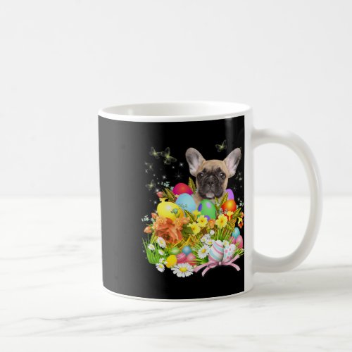 Bulldog Bunny Dog With Easter Eggs Basket Cool  Coffee Mug