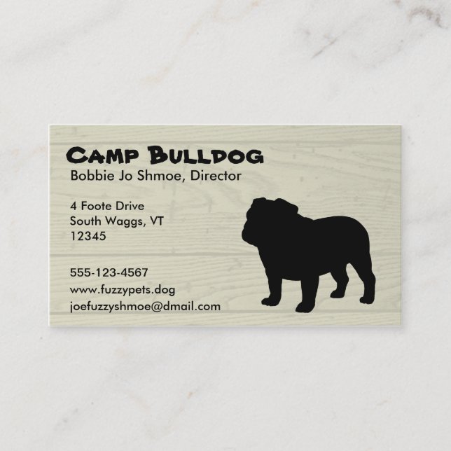 Bulldog Business Card (Front)