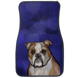 Bulldog car floor mat