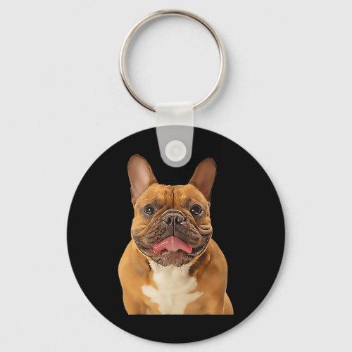 Bulldog Cartoon Filtered Dog Owner Design For Dog  Keychain