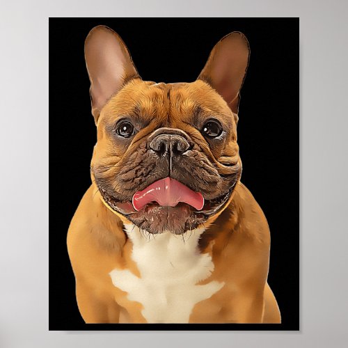 Bulldog Cartoon Filtered Dog Owner Design For Dog  Poster