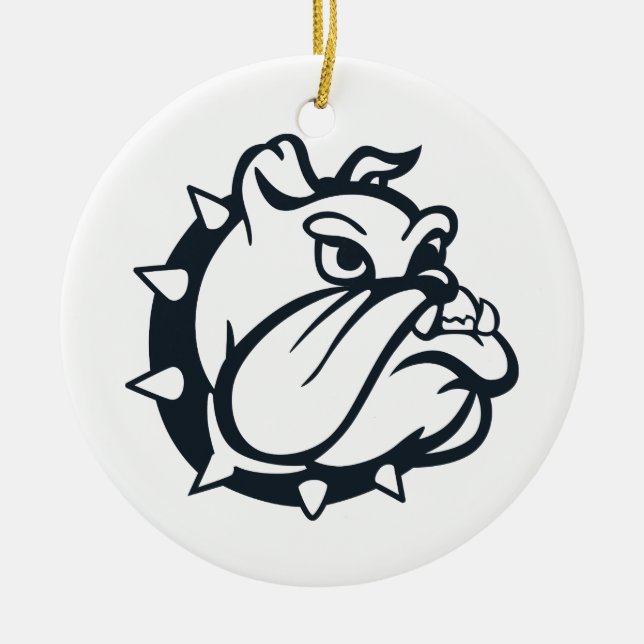 Bulldog Ceramic Ornament (Front)