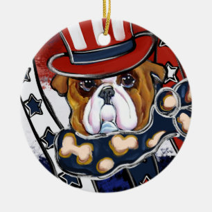 Bulldog            ceramic ornament