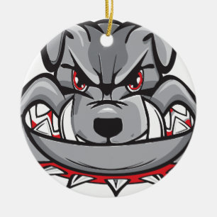 bulldog ceramic ornament