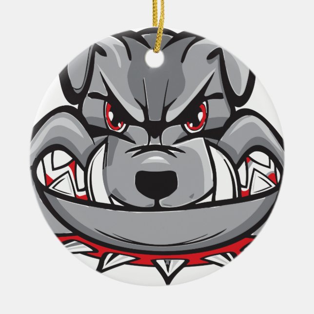 bulldog ceramic ornament (Front)