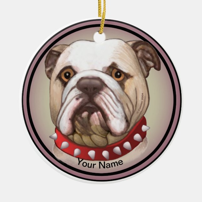 Bulldog  ceramic ornament (Front)