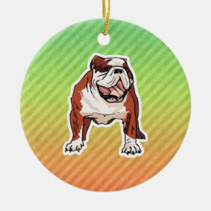 Bulldog Ceramic Ornament