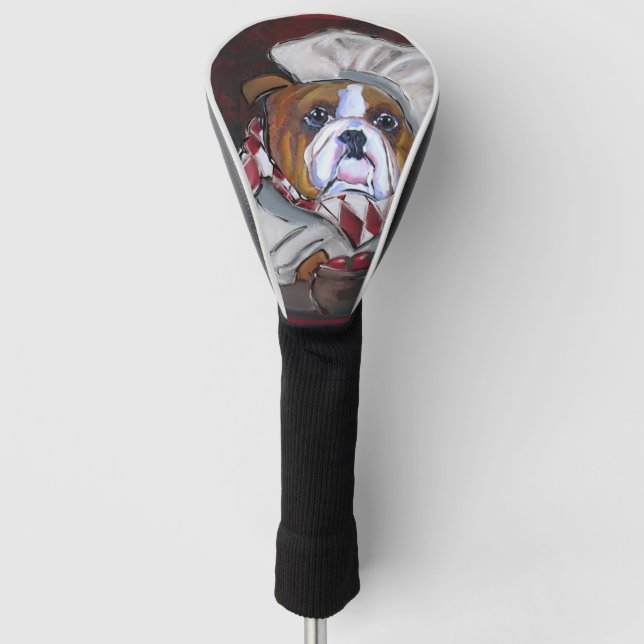 Bulldog Chef Golf Head Cover (Front)