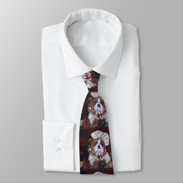 Bulldog Chef Neck Tie (Tied)