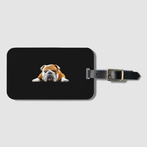 Bulldog Chill Pose Luggage Tag