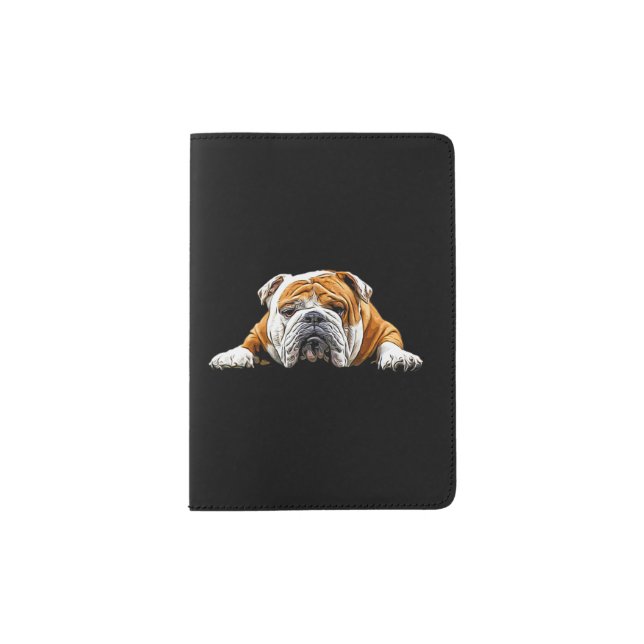 Bulldog Chill Pose Passport Holder (Front)