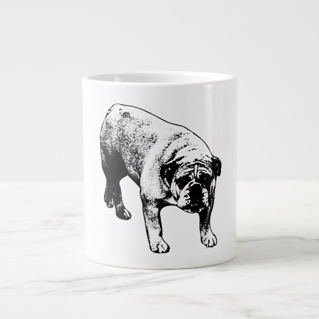 Bulldog Christmas Brew Giant Coffee Mug (Front)