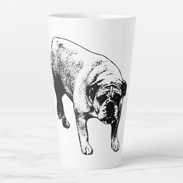 Bulldog Christmas Brew Latte Mug (Front)