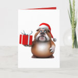 Bulldog Christmas Card at Zazzle