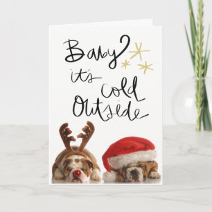 Bulldog Christmas Card
