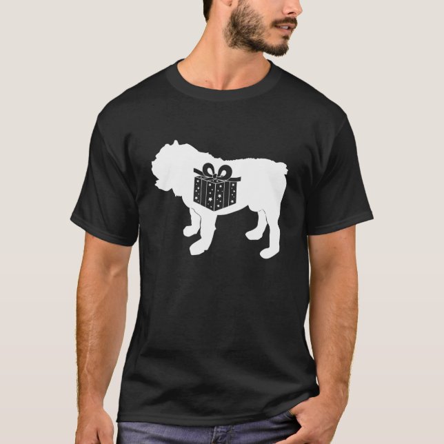 Bulldog Christmas Cute Dog Puppy Pet Lover X-Mas P T-Shirt (Front)