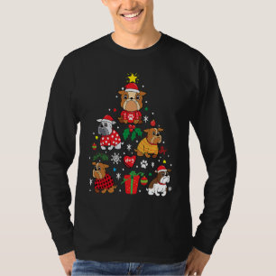 Bulldog Christmas Dog Tree   Bulldog T-Shirt