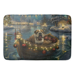 Bulldog Christmas Festive Voyage Bath Mat
