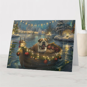 Bulldog Christmas Festive Voyage Card