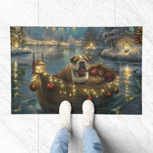 Bulldog Christmas Festive Voyage Doormat