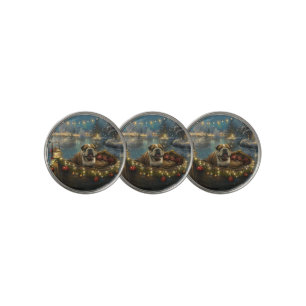 Bulldog Christmas Festive Voyage Golf Ball Marker