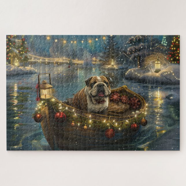 Bulldog Christmas Festive Voyage Jigsaw Puzzle (Horizontal)