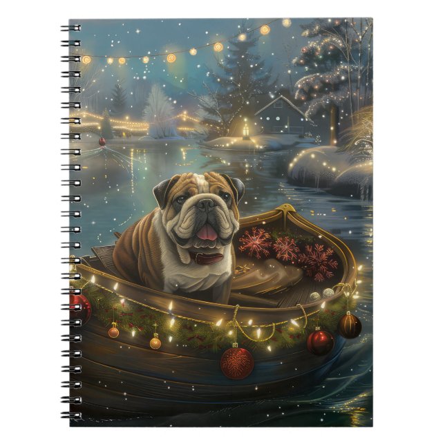 Bulldog Christmas Festive Voyage Notebook (Front)