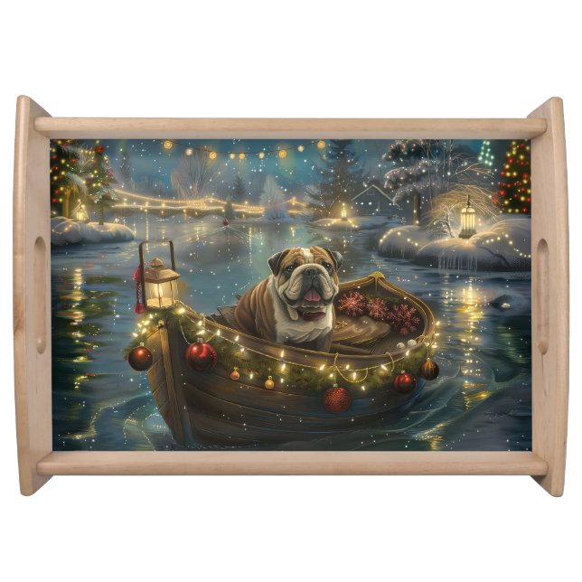 Bulldog Christmas Festive Voyage Serving Tray (Front)