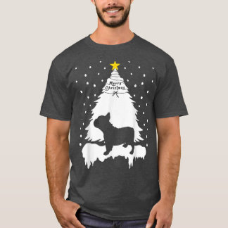 Bulldog Christmas Tree For Family Men Women Xmas T-Shirt
