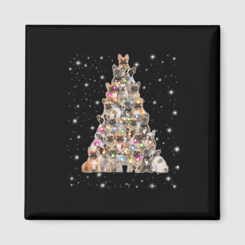 Bulldog Christmas Tree _ Fun Dogs Xmas Decorations Magnet