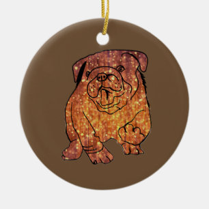 Bulldog Circle Ornament