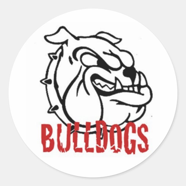 Bulldog Classic Round Sticker (Front)