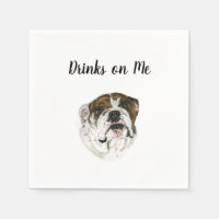 BullDog Cocktail Napkins