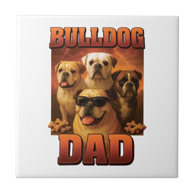 Bulldog Copy Ceramic Tile (Front)