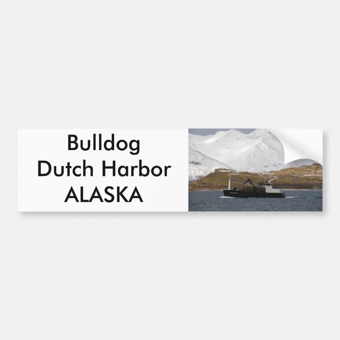 Bulldog, Crab Boat in Dutch Harbor, Alaska Bumper Stickers